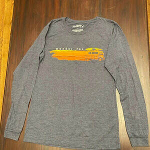 Nativ wander far gray blue long sleeve tee size S